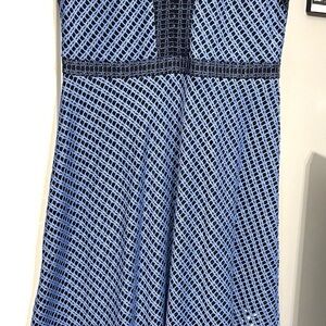 BCBGMaxAzria Black and Blue Textured Dress